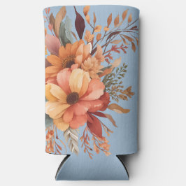 Dankbaar zalig gezegend Bloemen Thanksgiving Seltzer Blikjeskoeler