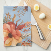 Dankbaar zalig gezegend Bloemen Thanksgiving Theedoek (Quarter Fold)