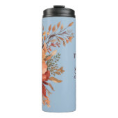 Dankbaar zalig gezegend Bloemen Thanksgiving Thermosbeker (Voorkant)