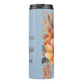 Dankbaar zalig gezegend Bloemen Thanksgiving Thermosbeker (Achterkant)