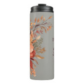 Dankbaar zalig gezegend Bloemen Thanksgiving Thermosbeker (Voorkant)