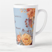 Dankbaar zalig gezegend FloralThanksgiving Latte Mok (Rechts)