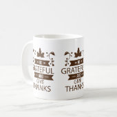 dankbaar zijn en bedankt geven koffiemok (Voorkant links)