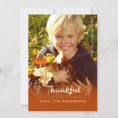 Dankbaar zijn. Thanksgiving aangepaste fotokaart Feestdagenkaart (Voorkant)