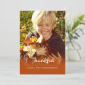 Dankbaar zijn. Thanksgiving aangepaste fotokaart Feestdagenkaart (Staand voorkant)