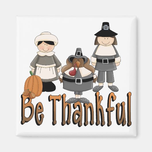 dankbaar zijn thanksgiving pelgrims magneet (Voorkant)