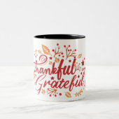 dankbaar zijn tweekleurige koffiemok (Center)