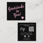 Dankbaarheid aan jou! Klantwaardering QR-code Notitiekaartje (Voorkant / Achterkant)