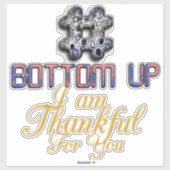 Dankbaarheid appreciatie krijgt vorm 3D bottom up Sticker (Vel)