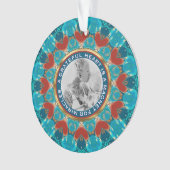 Dankbaarheid Aqua Blauwgroen Mandala Aangepaste wo Ornament (voorkant)