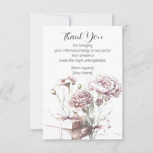 Dankbaarheid betuigen met Floral Bedankkaart (Voorkant)