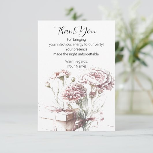 Dankbaarheid betuigen met Floral Bedankkaart (Staand voorkant)