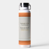 Dankbaarheid Blijft: aarden drinkware Mindful Waterfles (Achterkant)