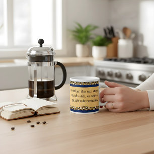 Dankbaarheid Blijft Inspirerende Bevestiging Grote Koffiekop