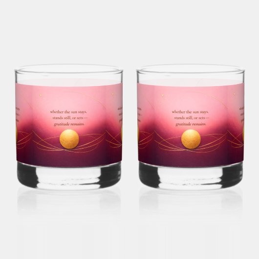Dankbaarheid Blijft™ Liefde & Intentie | Betekenis Whisky Glas (Voorkant)