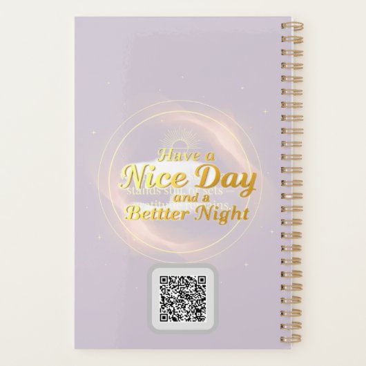 Dankbaarheid Blijft: Nice Day Better Night Altijd  Planner (Achterkant)