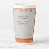 Dankbaarheid Blijft: Stilte Houdt Dankbaarheid Elk Latte Mok (Voorkant)