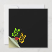 Dankbaarheid bloeit in kleur zoals vlinders en roz bedankkaart (Achterkant)