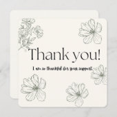 Dankbaarheid Blossoms - Minimalistisch bedankje (Voorkant / Achterkant)