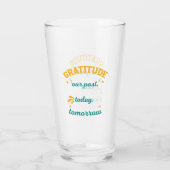 Dankbaarheid Brengt Vrede Vandaag – Positief Geloo Glas (Achterkant)