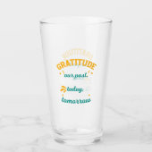 Dankbaarheid Brengt Vrede Vandaag – Positief Geloo Glas (Voorkant)