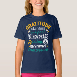 Dankbaarheid Brengt Vrede Vandaag – Positief Geloo T-shirt