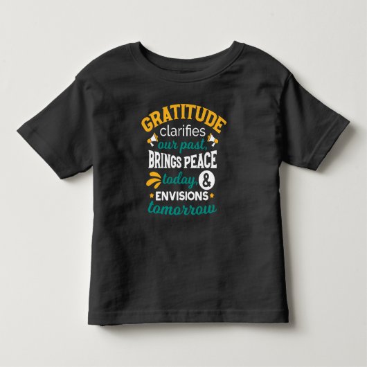 Dankbaarheid Brengt Vrede Vandaag – Positieve Gees Kinder Shirts (Voorkant)