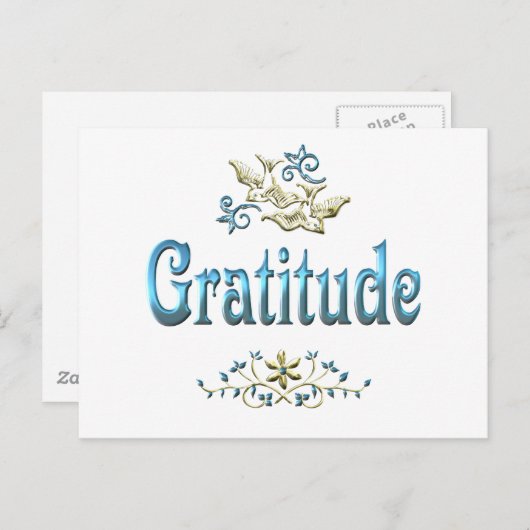 DANKBAARHEID BRIEFKAART (Voorkant / Achterkant)