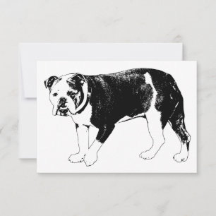 Dankbaarheid Bulldog, Vriendelijke Uitdrukking Bedankkaart