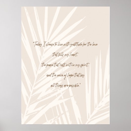 Dankbaarheid citeert minimalisme boho poster (Voorkant)