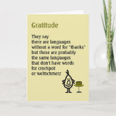 Dankbaarheid - een eigenzinnig bedankgedicht bedankkaart (Voorkant)