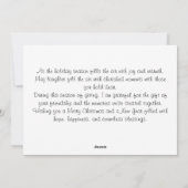 Dankbaarheid en Vreugde: Een Hartelijke Kerstboods Feestdagenkaart (Achterkant)