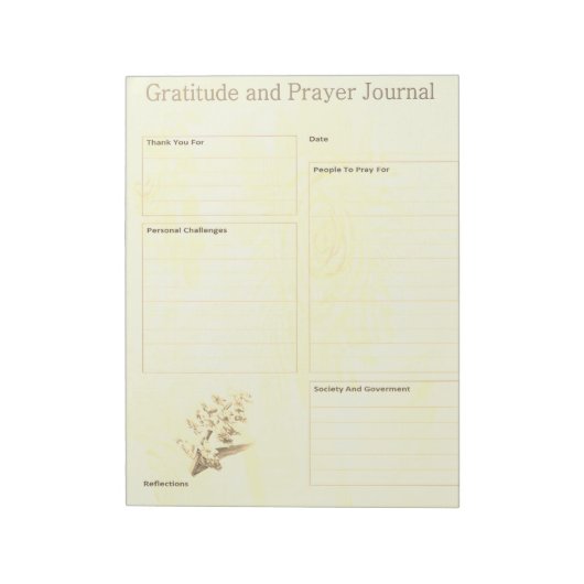 Dankbaarheid & Gebed Pagina's Bruin | Notitieblok (Linkerzijde)