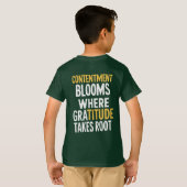 Dankbaarheid groeit - inspirerend quotes t-shirt (Achterkant volledig)