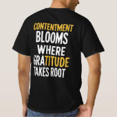 Dankbaarheid groeit-motivatie t-shirt (Achterkant)
