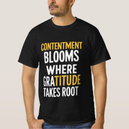 Dankbaarheid groeit-motivatie t-shirt