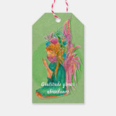 Dankbaarheid Groeit Overvloed Bloem Sprookjesgesch Cadeaulabel (Voorkant)
