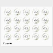 Dankbaarheid Groene Krans Thanksgiving Dinner Ronde Sticker (Vel)