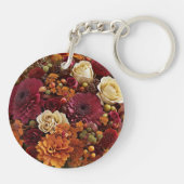 Dankbaarheid Herfst Bloemen Acryl Sleutelhanger (Achterkant)