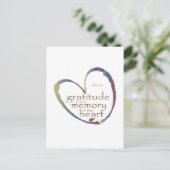 Dankbaarheid - Herinnering aan het hart Briefkaart (Staand voorkant)