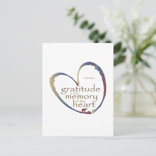 Dankbaarheid - Herinnering aan het hart Briefkaart (Staand voorkant)