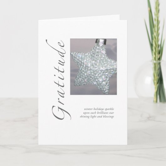 Dankbaarheid Holiday Star Feestdagen Kaart (Voorkant)