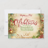 Dankbaarheid in Ink: een oprechte dank" Bedankkaart (Achterkant)