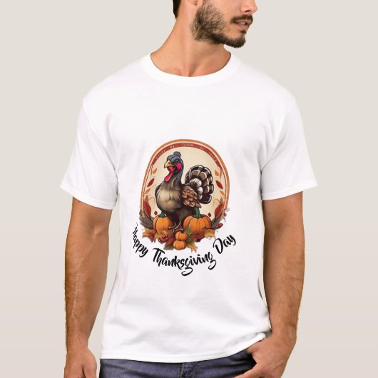 Dankbaarheid in Threads: Thanksgiving Day2024 T-Sh T-shirt (Voorkant)