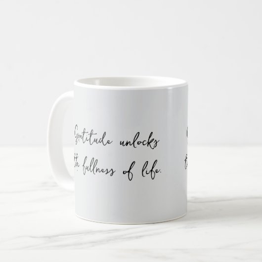 Dankbaarheid Inspirerend quote Mok (Voorkant links)