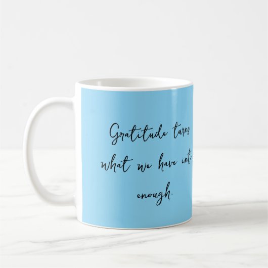 Dankbaarheid Inspirerend quote Mok (Links)