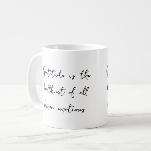 Dankbaarheid Inspirerend quote Mok (Voorkant links)