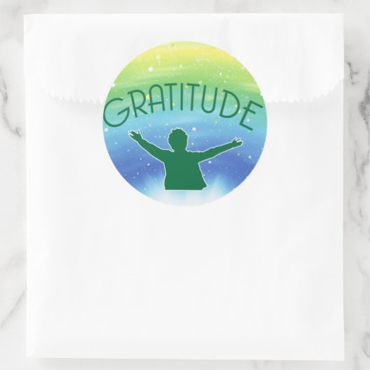 Dankbaarheid Inspirerend Ronde Sticker (Tas)