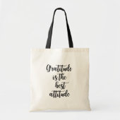 Dankbaarheid is de beste houding Inspirerende quot Tote Bag (Voorkant)
