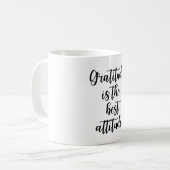 Dankbaarheid is de beste instelling Inspirerende s Koffiemok (Voorkant links)